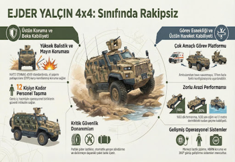 Zorlu Görevlerin Yeni Nesil Zırhlısı Ejder Yalçın 4x4