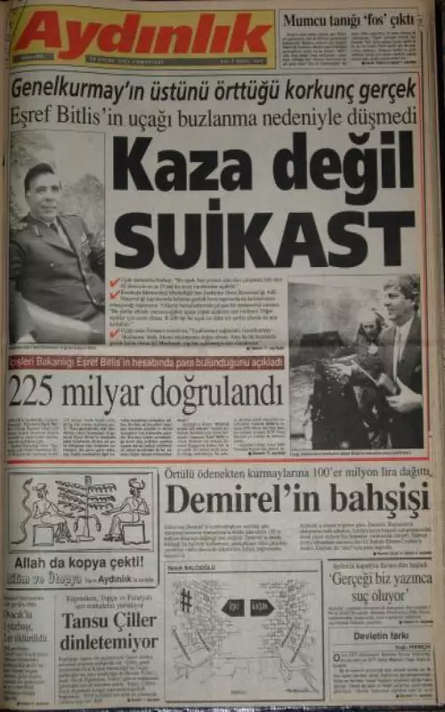 Orgeneral Eşref Bitlis Suikastının Düşündürdükleri