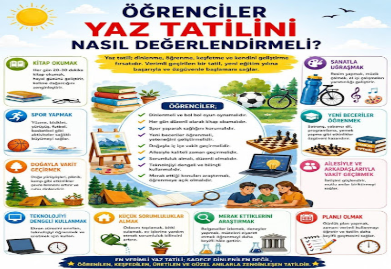 Öğrenciler Yaz Tatilini Nasıl Değerlendirmeli?